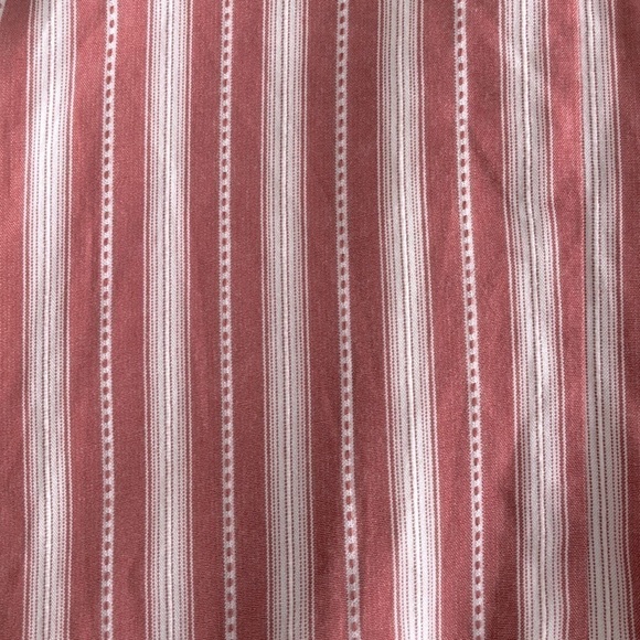 BCBGeneration Tiered Sleeveless Striped Mini, Collar shirt dress Pink Large - Picture 9 of 9
